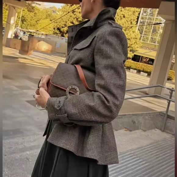 Zara Plaid Wool Blend Jacket ZW Collection - Picture 11 of 16